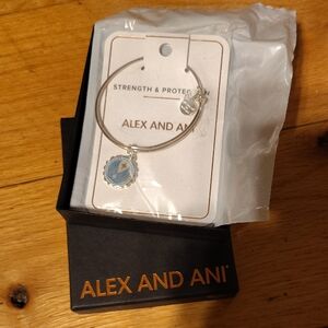 Alex and Ani Silver and Blue Guardian Angel Charm Bracelet BRAND NEW